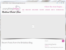 Tablet Screenshot of everythingbridalshows.com